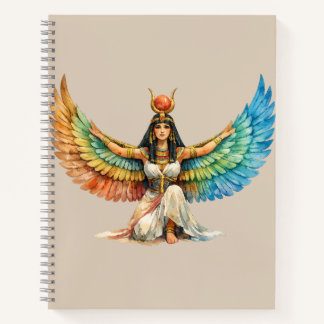 Winged Egyptian Goddess Mythology Inspired Design Notebook