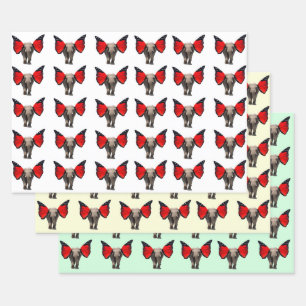 Winged Elephants Wrapping Paper