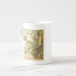 Winged Elm Fairy Sitting in a Tree Bone China Mug