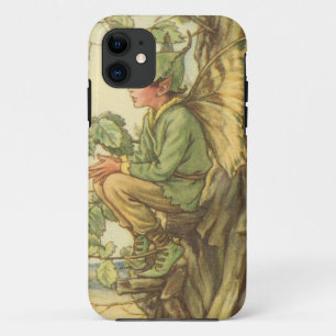 Winged Elm Fairy Sitting in a Tree iPhone 11 Case