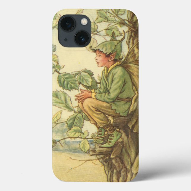Winged Elm Fairy Sitting in a Tree Case-Mate iPhone Case (Back)