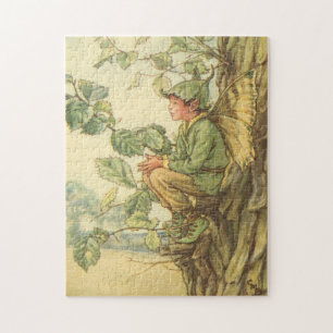 Winged Elm Fairy Sitting in a Tree Jigsaw Puzzle