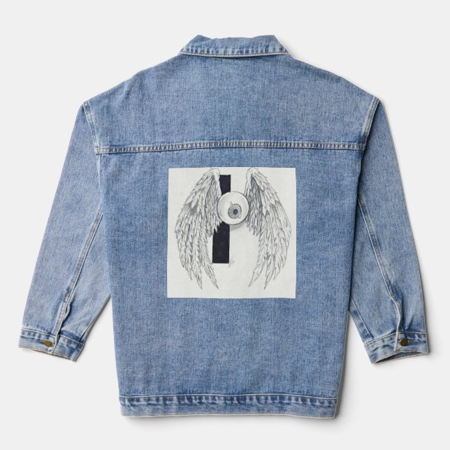 winged eye denim jacket (Back)