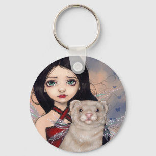 "Winged Ferret" Keychain