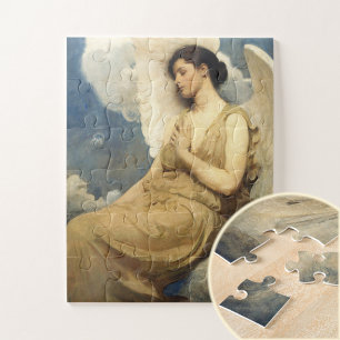 Winged Figure by Abbott Handerson Thayer Angel Art Jigsaw Puzzle