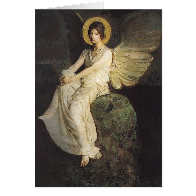 Winged Figure Seated Upon a Rock by Abbott Thayer (Front)