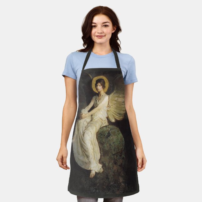 Winged Figure Seated Upon a Rock by Abbott Thayer Apron (Worn)