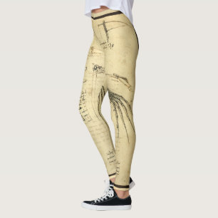 Winged Flying Machine Sketch by Leonardo da Vinci Leggings