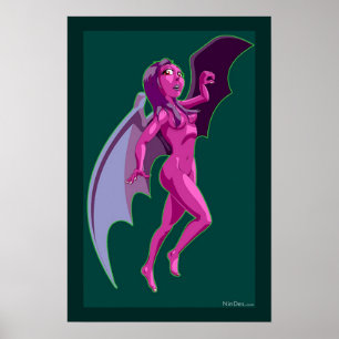 Winged freak small print poster