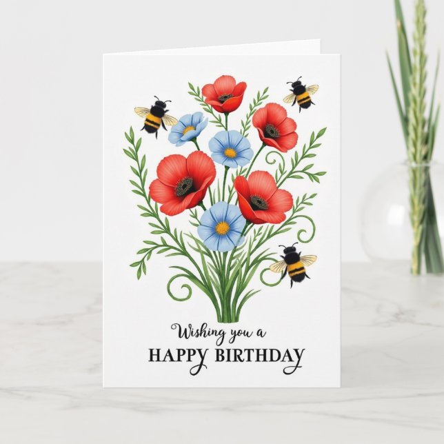 Winged Friends Birthday Card (Front)