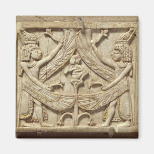 Winged genii, Assyrian Period, c.750 BC (ivory) Magnet
