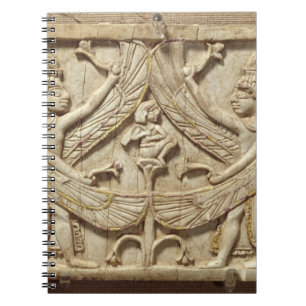 Winged genii, Assyrian Period, c.750 BC (ivory) Notebook