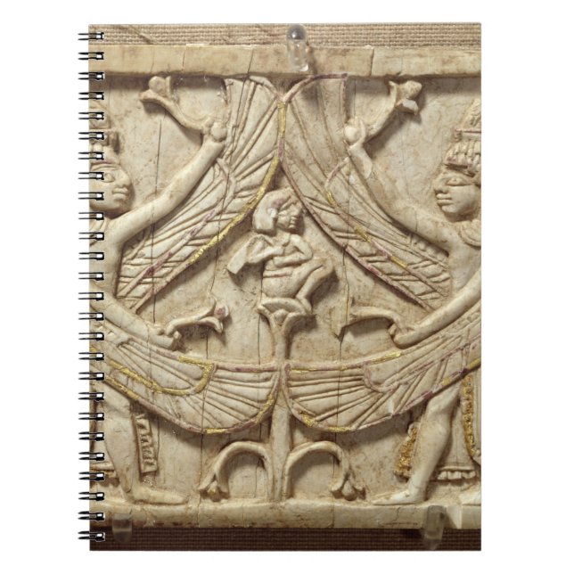 Winged genii, Assyrian Period, c.750 BC (ivory) Notebook (Front)