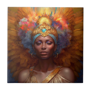 Winged Goddess Fantasy Art Ceramic Tile