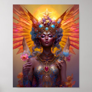 Winged Goddess Fantasy Art Poster