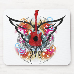 Winged Guitar Mouse Pad