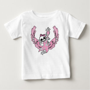 Winged Guitar with Cute Skull Baby T-Shirt
