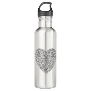 Winged Heart Doodle 710 Ml Water Bottle