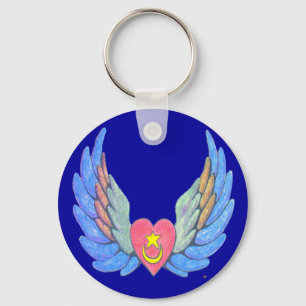Winged Heart Keychain