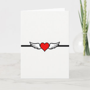 Winged Heart Pattern Card