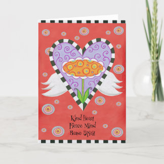 Winged Heart (Red) Greeting Card