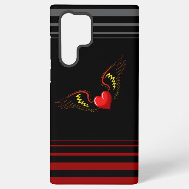 Winged Heart Samsung Galaxy S22 Ultra Case (Back)