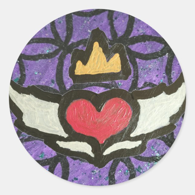 Winged Heart Sticker (Front)