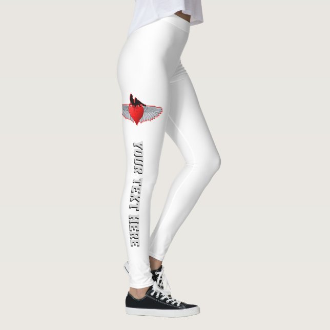 Winged heart tattoo leggings (Right)