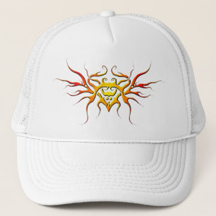 Winged Heart Tribal Design red Trucker Hat