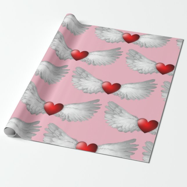 WINGED HEART Wrapping Paper (Unrolled)