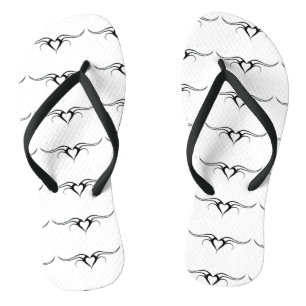 winged hearts tribal design thongs