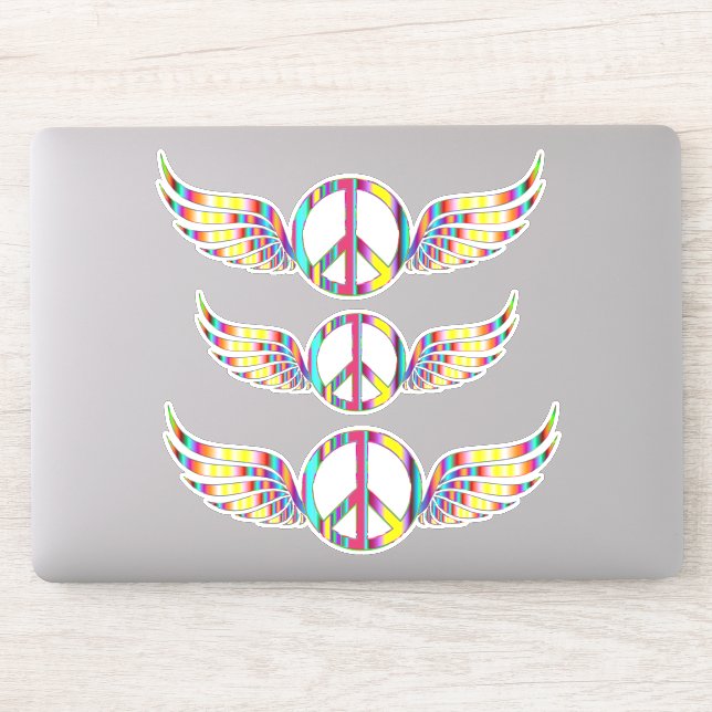 Winged Hippie Peace Symbol Thunder_Cove (Computer)