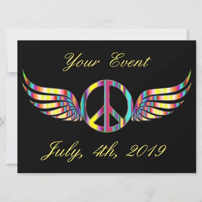 Winged Hippie Peace Symbol Thunder_Cove (Front)