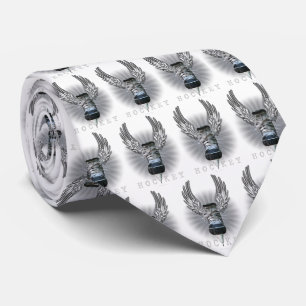 Winged Hockey tie (white)
