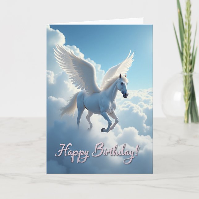 Winged Horse Birthday Card (Front)