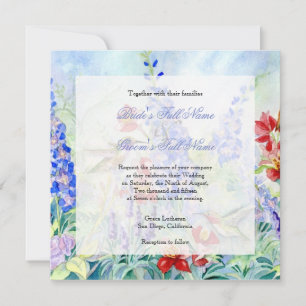 Winged Jewels Hummingbirds - Wedding Invitation