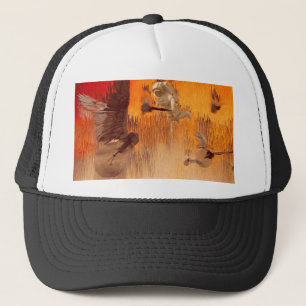 Winged light bulbs trucker hat