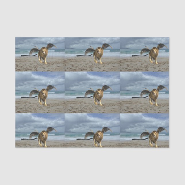 winged-lion-10 tissue paper (Front)