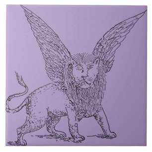 Winged lion symbol of Saint Mark Ceramic Tile