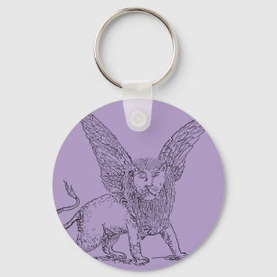 Winged lion symbol of Saint Mark Key Ring