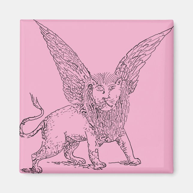 Winged lion symbol of Saint Mark  Magnet (Front)