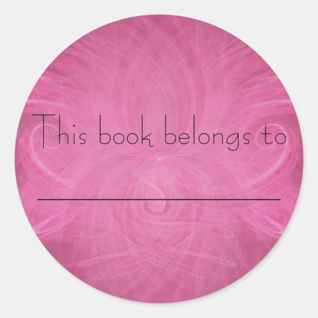 Winged Lotus Abstract Art Classic Round Sticker (Front)