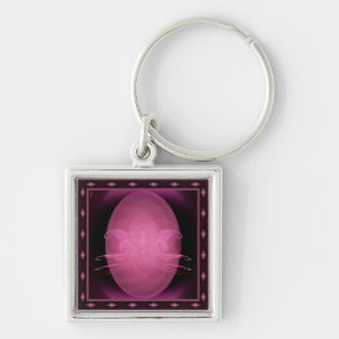 Winged Lotus Abstract Art Key Ring