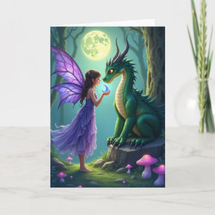 Winged Maiden Birthday Card