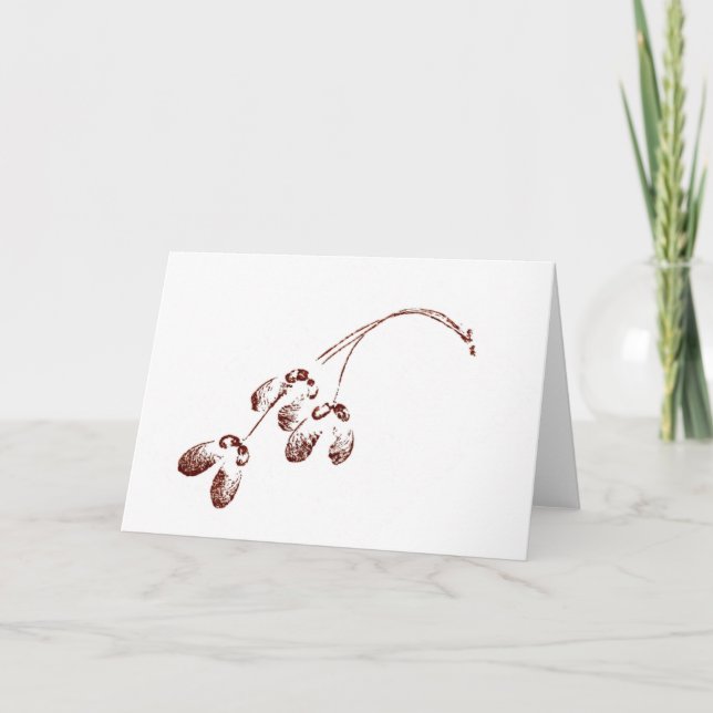 "Winged Maple Seeds" Country Greeting Card (Front)