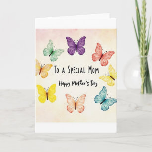 Winged Mothers Day Illustration Card