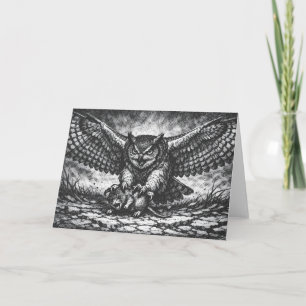 Winged Owl Sentinel by BurnsInHell Card