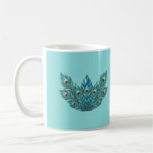 Winged Peacock Feather Fan Gold Eyes