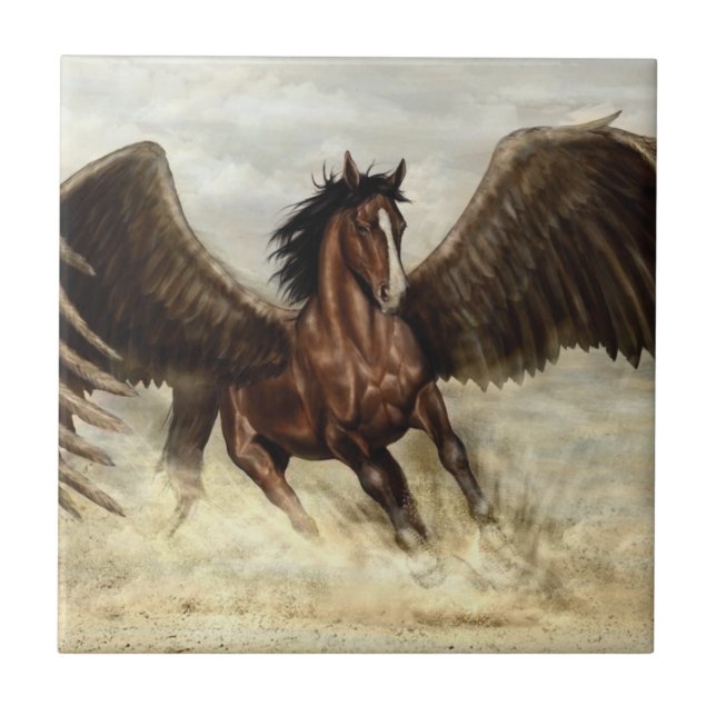 Winged Pegasus   Ceramic Tile (Front)