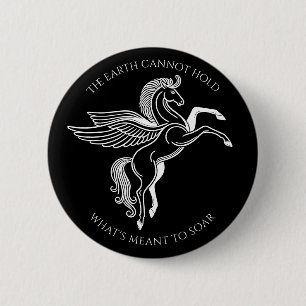 Winged Pegasus: Inspirational Greek Mythology 6 Cm Round Badge
